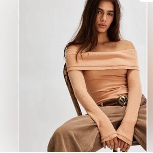 NWT Free People Autumn Cozy Bodusuit in Tan - XS